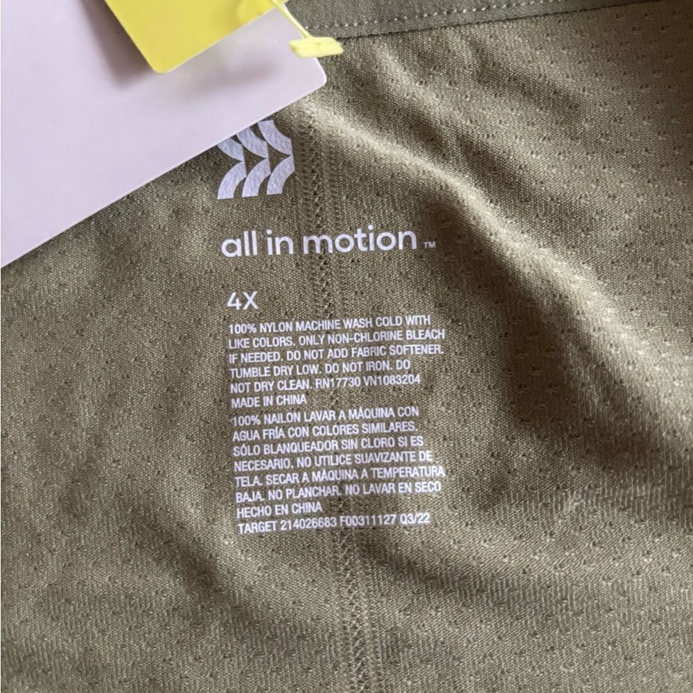 All in motion Casual Olive Green Women's Top - Picture 2 of 3